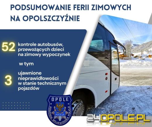 KWP Opole: Podsumowaliśmy ferie zimowe na Opolszczyźnie