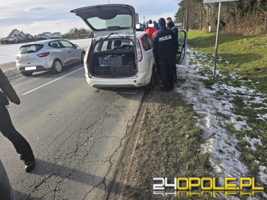 Dynamiczne zatrzymanie na ulicach Krapkowic - w bagażniku kradziony towar