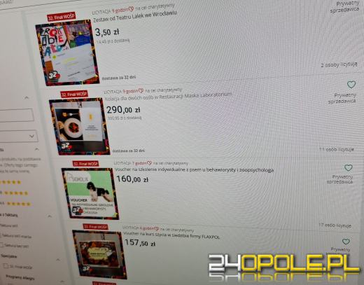 Nadal możesz wspierać 32. Finał. Zobacz, kończące się aukcje WOŚP Opole