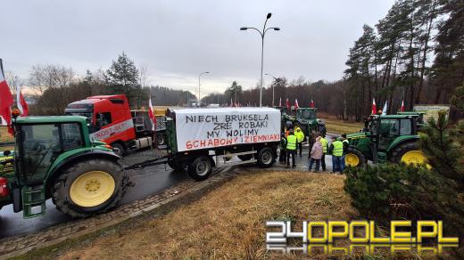 Trwa opolski strajk rolników. Utrudnienia na drogach