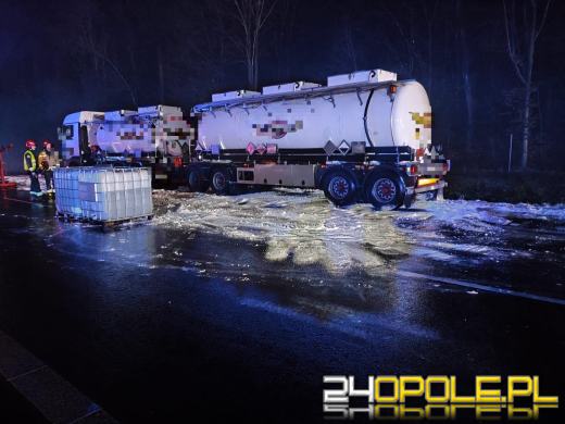 Rozszczelniona cysterna z kwasem - 29 zastępów straży pożarnej w akcji 