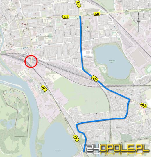 Ograniczenia na wiadukcie przy ulicy Struga