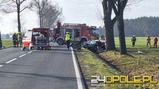 Wypadek na drodze DK45. Droga zablokowana