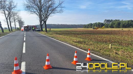 Wypadek na drodze DK45. Droga zablokowana