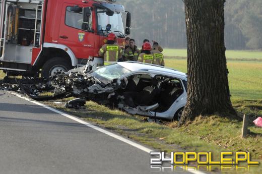 Wypadek na drodze DK45. Droga zablokowana