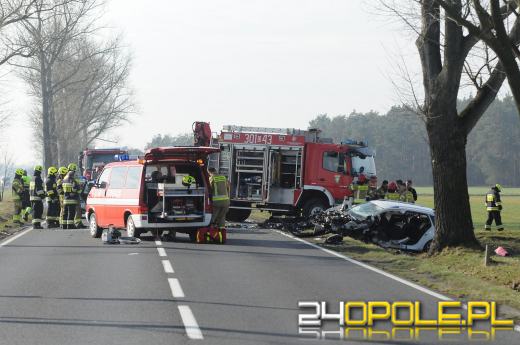 Wypadek na drodze DK45. Droga zablokowana