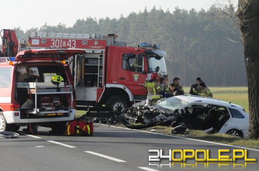 Wypadek na drodze DK45. Droga zablokowana