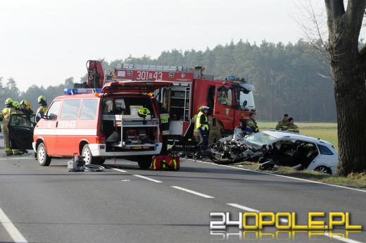 Wypadek na drodze DK45. Droga zablokowana