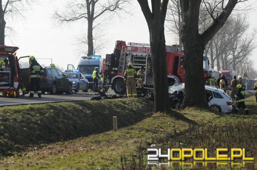 Wypadek na drodze DK45. Droga zablokowana