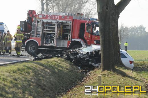 Wypadek na drodze DK45. Droga zablokowana