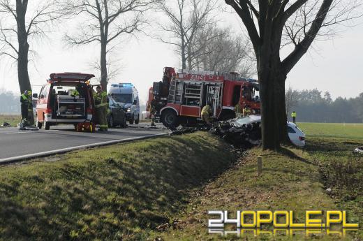 Wypadek na drodze DK45. Droga zablokowana