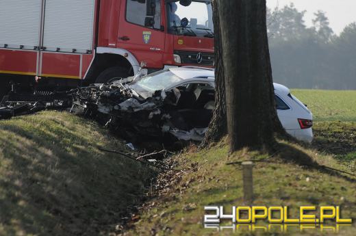 Wypadek na drodze DK45. Droga zablokowana