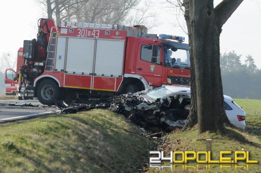 Wypadek na drodze DK45. Droga zablokowana