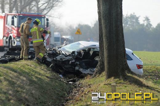 Wypadek na drodze DK45. Droga zablokowana