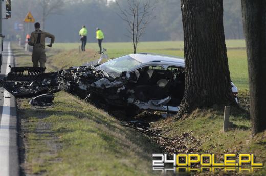 Wypadek na drodze DK45. Droga zablokowana