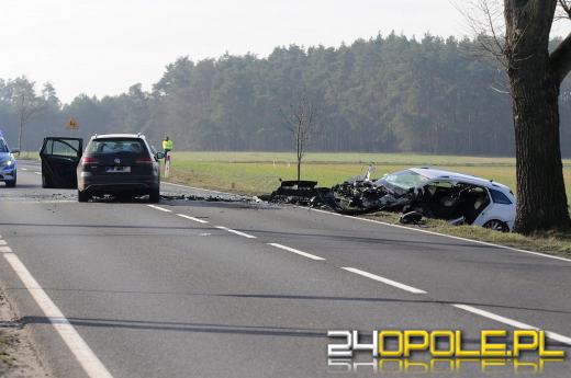 Wypadek na drodze DK45. Droga zablokowana