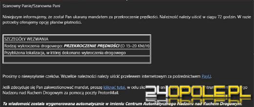 Kierowcy otrzymują fałszywe mandaty