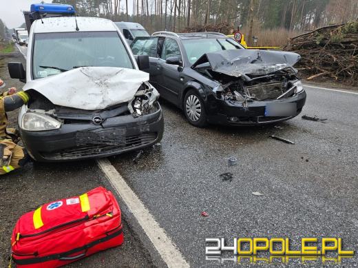 Zderzenie 5 samochodów na trasie Opole-Kluczbork na DK45