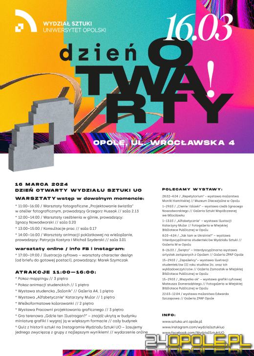 Dzień otwarty na Wydziale Sztuki Uniwersytetu Opolskiego