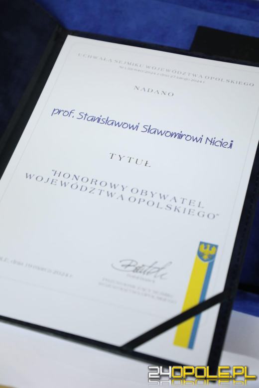 Prof. Stanisław Sławomir Nicieja Honorowym Obywatelem Opola