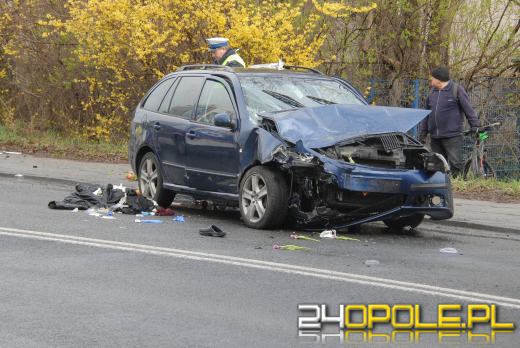 Potrącenie pieszego na ulicy Ozimskiej w Opolu. Cztery osoby ranne