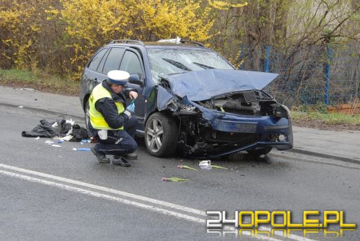 Potrącenie pieszego na ulicy Ozimskiej w Opolu. Cztery osoby ranne
