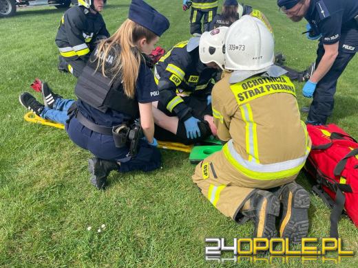 Zderzenie dwóch awionetek w Polskiej Nowej Wsi, czyli szkolenie służb mundurowych