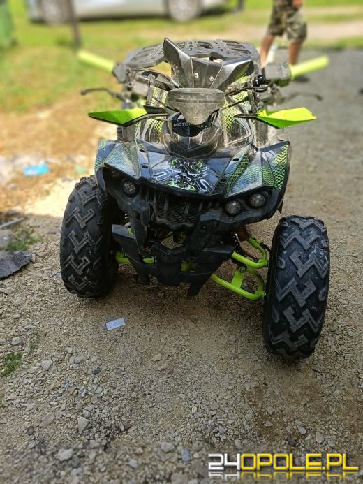  Kompletnie pijani jechali quadem - jazdę zakończyli na betonowym murze