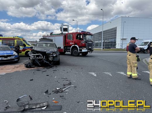 Kolizja drogowa na ulicy Technologicznej