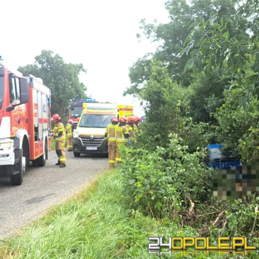Chciał uniknąć zderzenia z sarnami. Wylądował w rowie