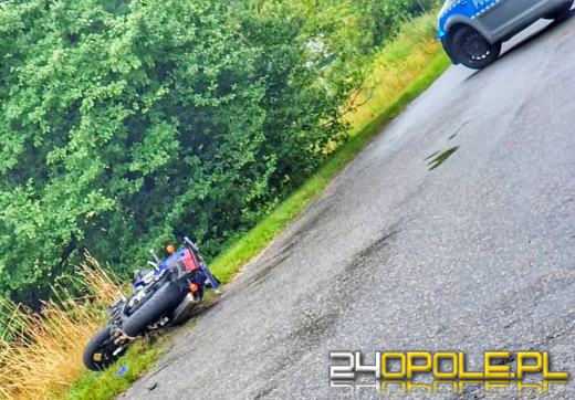 Wypadek motocyklisty na trasie Lewin Brzeski - Magnuszowice. Lądował LPR