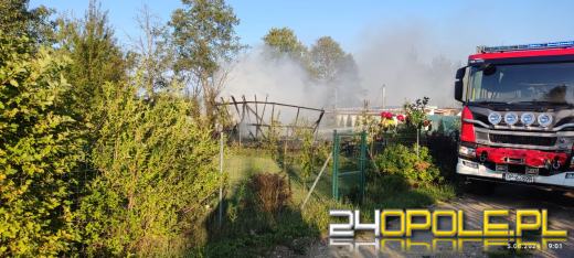 Pożar altanki na ul. Częstochowskiej w Opolu: Poparzony mężczyzna w szpitalu