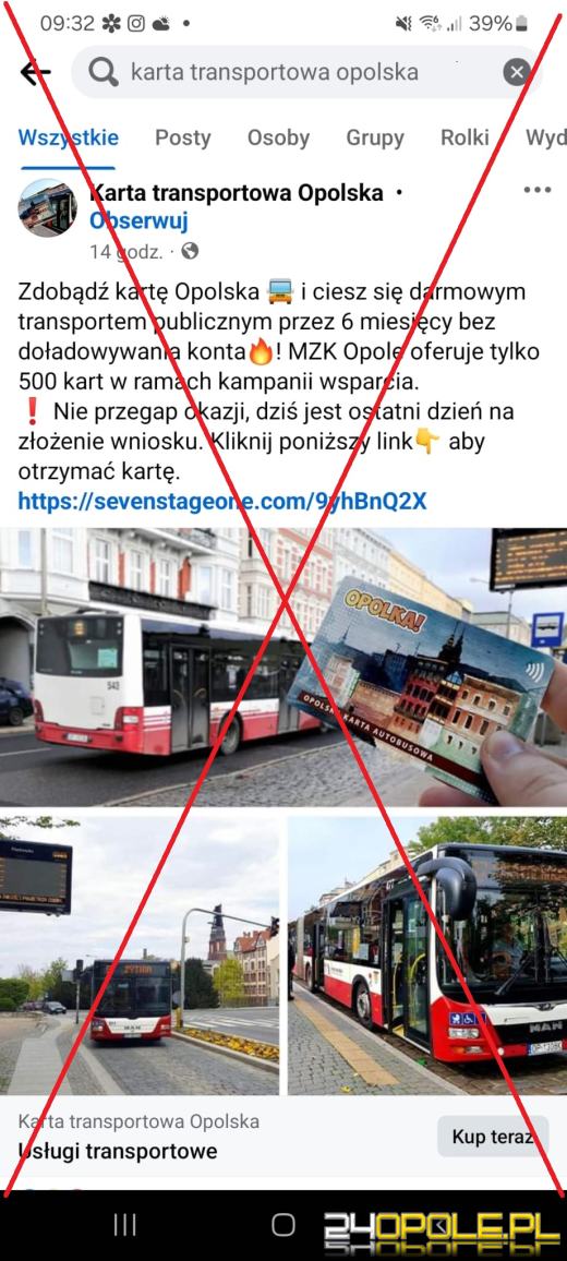 MZK ostrzega przed próbami oszustw na Facebooku