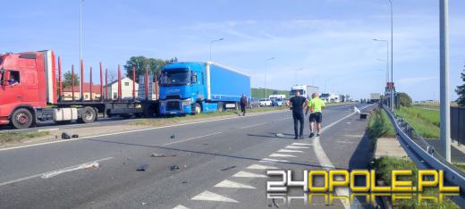 Zderzenie TIRa i dwóch osobówek. Obwodnica Opola przykorkowana