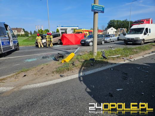 Zderzenie TIRa i dwóch osobówek. Obwodnica Opola przykorkowana