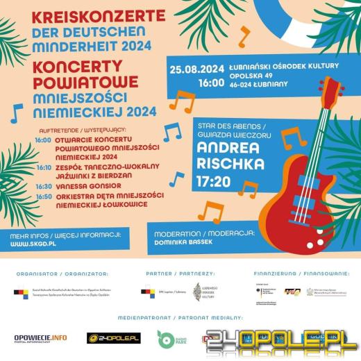 Już dziś trzeci koncert w ramach "Koncertów Powiatowych Mniejszości Niemieckiej 2024"