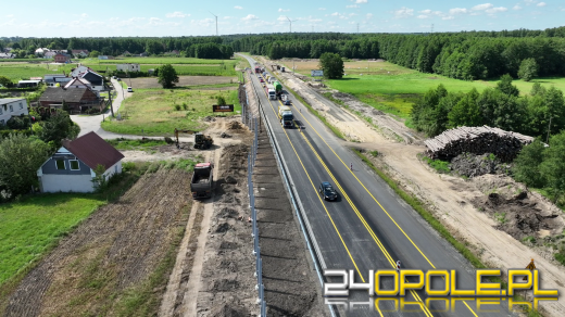 Ruch wahadłowy w okolicach ronda w Krapkowicach