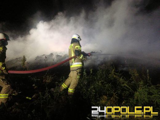 Szymiszów: Pożar składowiska śmieci. 21 zastępów Straży Pożarnej walczyło z ogromnym ogniem