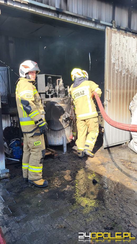 Pożar w stolarni w Odrowążu. Szybka akcja strażaków 