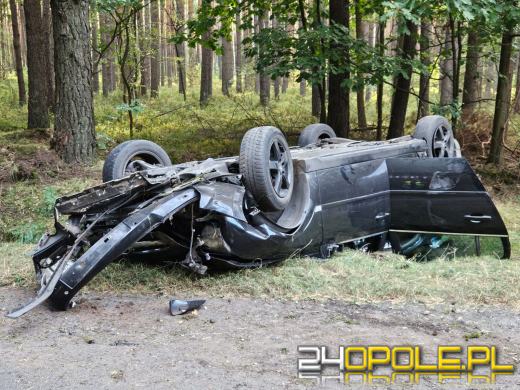 Dachowanie na DW463 między Antoniowem a Dylakami- kierowca nietrzeźwy