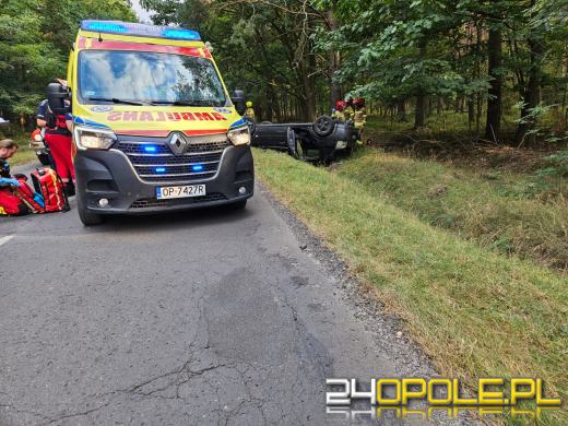 Dachowanie na DW463 między Antoniowem a Dylakami- kierowca nietrzeźwy