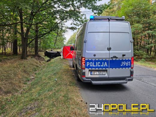 Dachowanie na DW463 między Antoniowem a Dylakami- kierowca nietrzeźwy