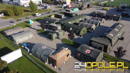 Tymczasowy szpital polowy w Nysie przyjmuje dziennie około 150 pacjentów