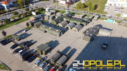 Tymczasowy szpital polowy w Nysie przyjmuje dziennie około 150 pacjentów