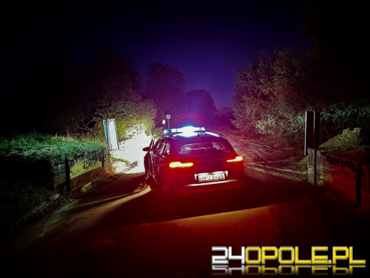 Policja z Żandarmerią Wojskową pod osłoną nocy patroluje tereny powodziowe