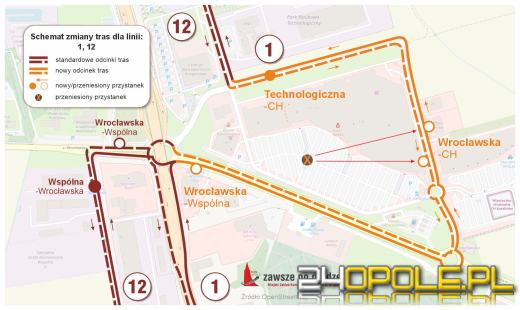 Przeniesienie przystanków przy Centrum Handlowym "Karolinka" od 1 października