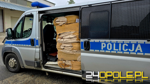 Policja z Lewina Brzeskiego z KAS zarekwirowali 2 tony tytoniu
