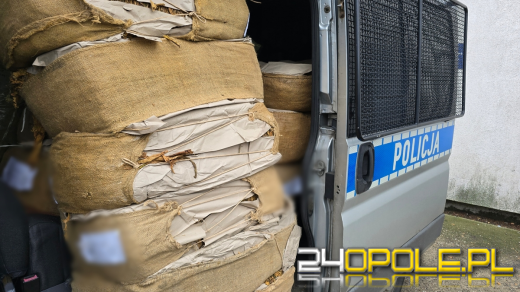 Policja z Lewina Brzeskiego z KAS zarekwirowali 2 tony tytoniu