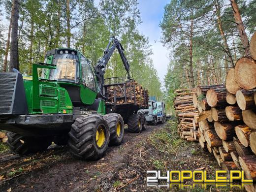 Wypadek przy załadunku drewna w Osowcu: Mężczyzna ranny