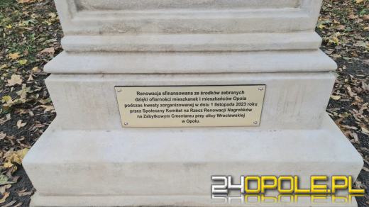 Kwesta na renowację nagrobków na cmentarzu przy ul. Wrocławskiej w Opolu